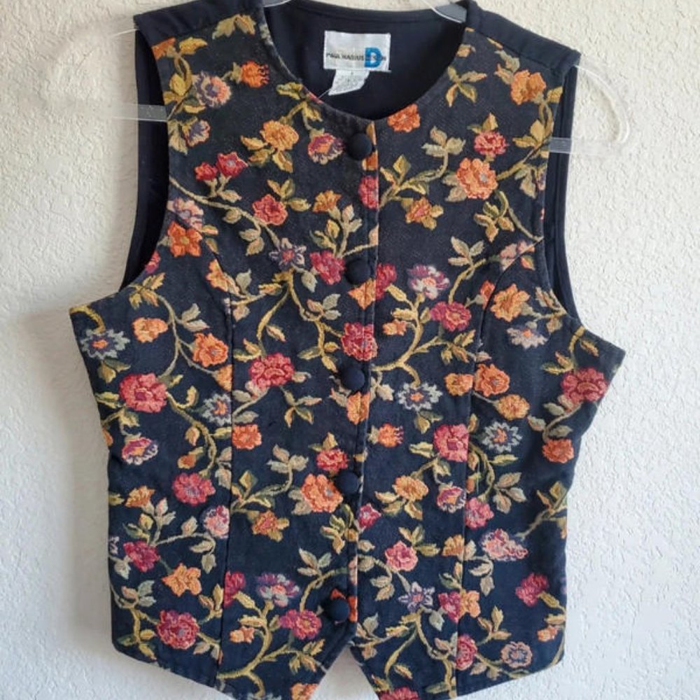 Vintage Paul Harris Design tapestry vest